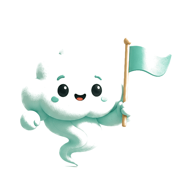 Mint cloud guide mascot