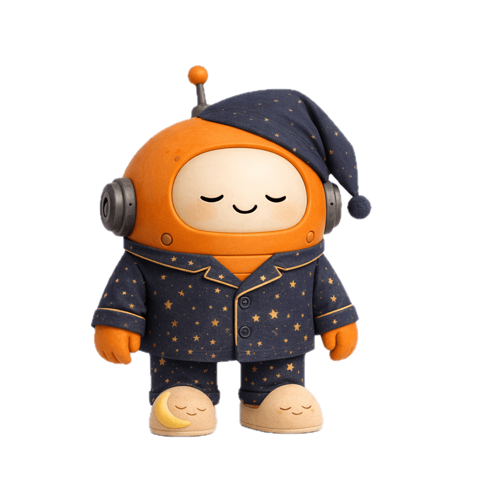 Night release robot mascot